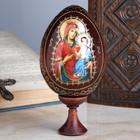 Сувенир Яйцо на подставке икона "Божья Матерь Иверская" - фото 11802782