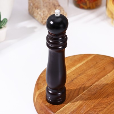 Мельница для специй Доляна «Дуновение леса», 26.5×4.5 см, керамический механизм, цвет чёрный