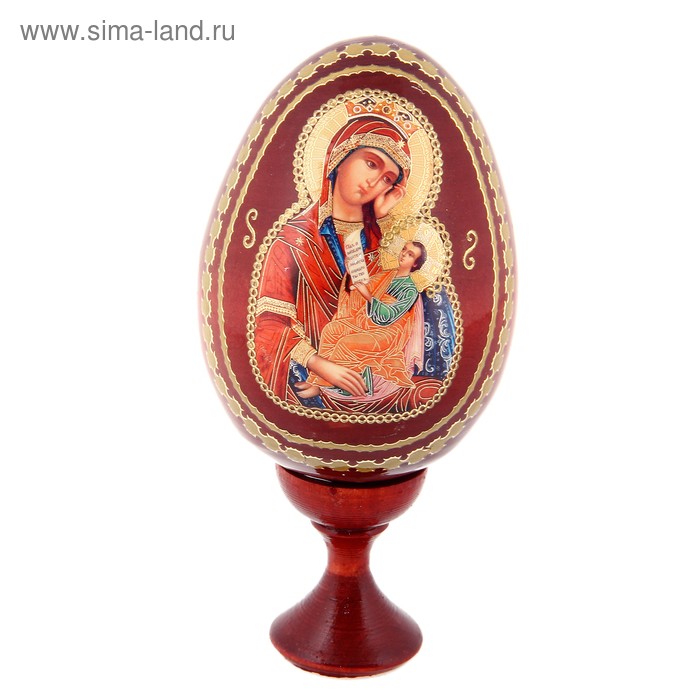 Сувенир Яйцо на подставке икона "Божья Матерь Утоли печали" - Фото 1