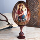 Сувенир Яйцо на подставке икона "Божья Матерь Иверская" - фото 24709532