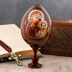 Сувенир Яйцо на подставке икона "Божья Матерь Казанская" - Фото 1