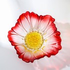 Салатник стеклянный «Красный цветок», 550 мл, 19,5×8 см - Фото 2