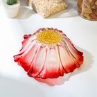 Салатник стеклянный «Красный цветок», 550 мл, 19,5×8 см - Фото 3