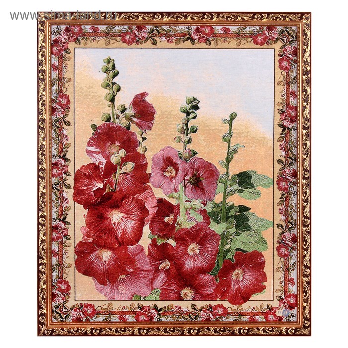 Гобеленовая картина "Мальва" 50*60 см - Фото 1