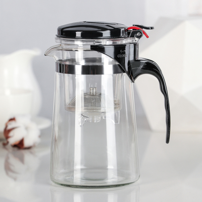 Чайник стеклянный заварочный «Мехико», 750 мл, с металлическим ситом