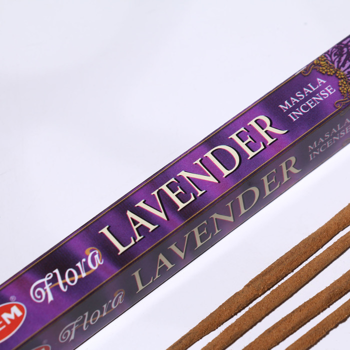 Благовония HEM "Flora Masala Lavender. Лаванда", 8 палочек в упаковке, четырёхгранник - фото 1906775428