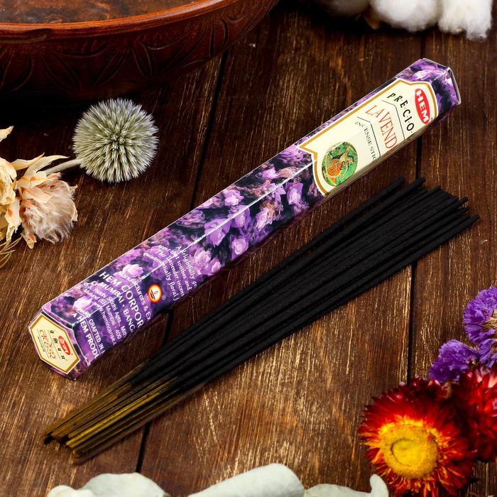 Благовония HEM "Precious Lavender. Драгоценная Лаванда", 20 палочек в упаковке, шестигранник - фото 1906775452