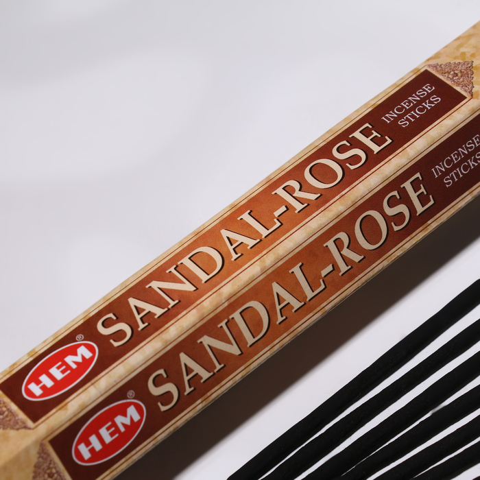 Благовония HEM "Sandal Rosa. Сандал Роза", 20 палочек в упаковке, шестигранник - фото 1906775463