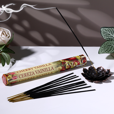 Благовония HEM "Cherry Vanilla. Ванильная вишня", 20 палочек в упаковке, шестигранник