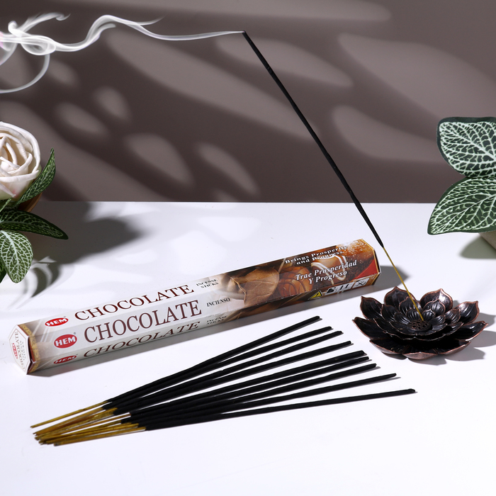 Благовония HEM "Chocolate. Шоколад", 20 палочек в упаковке, шестигранник - Фото 1