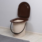 Ведро-туалет, h = 40 см, 17 л, съёмный стульчак, бежевое - Фото 1