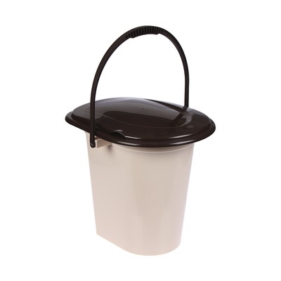 Ведро - туалет, h=40 см, 17 л, съёмный стульчак, бежевое