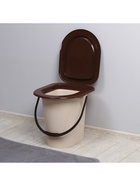 Ведро - туалет, h=40 см, 17 л, съёмный стульчак, бежевое - Фото 9