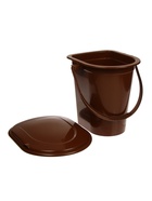 Ведро - туалет, h=39 см, 17 л, съёмный стульчак, коричневое - Фото 8