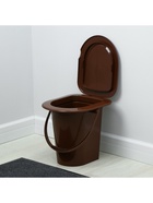 Ведро - туалет, h=39 см, 17 л, съёмный стульчак, коричневое - Фото 9