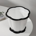 Горшок для цветов с поддоном «Восторг», 1.5 л, пластиковый, белый - Фото 3