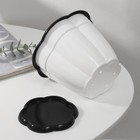 Горшок для цветов с поддоном «Восторг», 1.5 л, пластиковый, белый - Фото 4