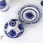 Блинница с крышкой «Цветок», блюдо, 24×15 см, фарфор, гжель - Фото 3