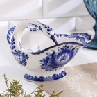 Конфетница фарфор «Лебедь», 18×15×12 см, гжель - Фото 1