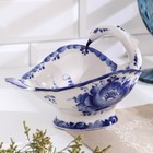 Конфетница фарфор «Лебедь», 18×15×12 см, гжель - Фото 2