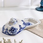 Маслёнка фарфор «Тюльпан», 16×10.5×10 см, гжель - Фото 12