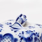 Маслёнка фарфор «Тюльпан», 16×10.5×10 см, гжель - Фото 5