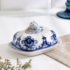 Маслёнка фарфор «Тюльпан», 16×10.5×10 см, гжель - Фото 10