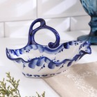 Салатник керамический «Цветок», 17.5×13.5×8 см, гжель - Фото 2