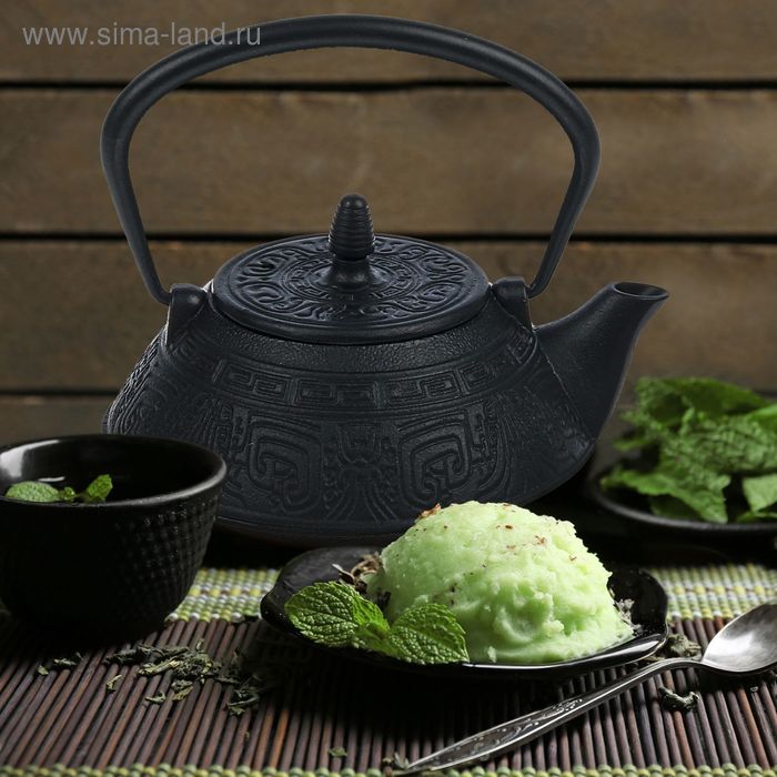 Чайник с ситом 700 мл "Афродита", цвет черный, дизайн корпуса МИКС - Фото 1