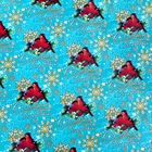 Бумага упаковочная глянцевая новогодняя "Снегири" - Фото 2