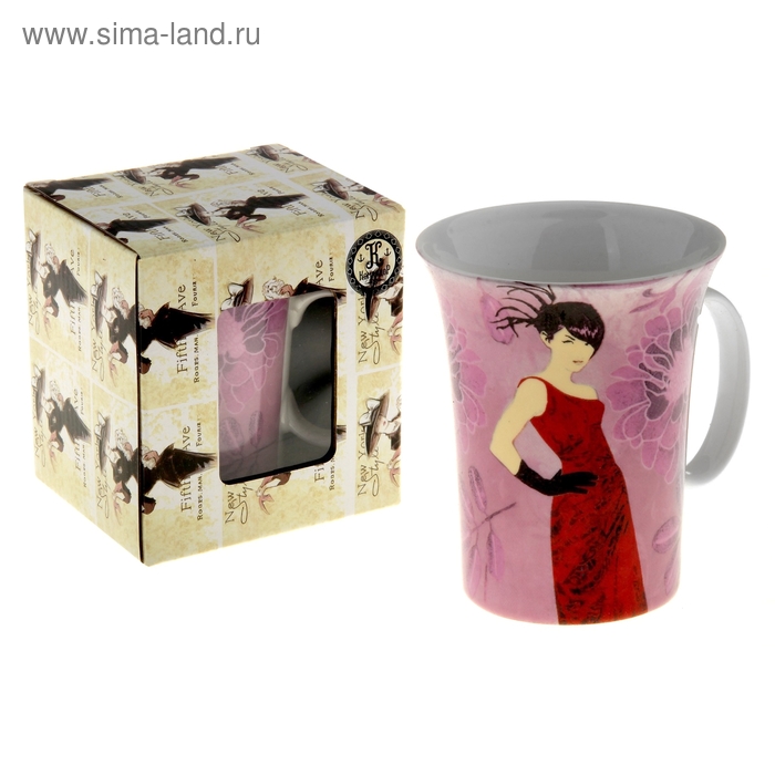 Кружка керамическая «Леди 50-х годов», 370 мл - Фото 1