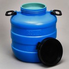 Фляга пищевая, 30 л, горловина 18.5 см, пластиковая, синяя - Фото 2