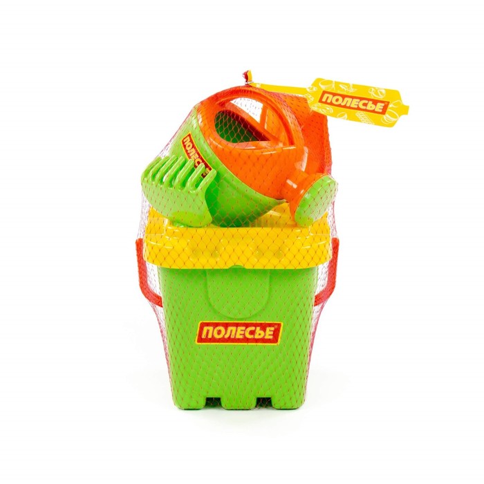 Набор №284: ведро-крепость большое, ситечко-крепость большое, лопата №5, грабельки №5, лейка малая 39618