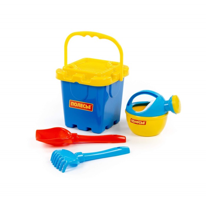 Набор №284: ведро-крепость большое, ситечко-крепость большое, лопата №5, грабельки №5, лейка малая 39618