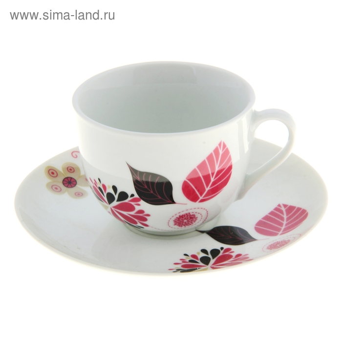 Набор чайный «Фантазии природы», 2 предмета: чашка 220 мл, блюдце - Фото 1