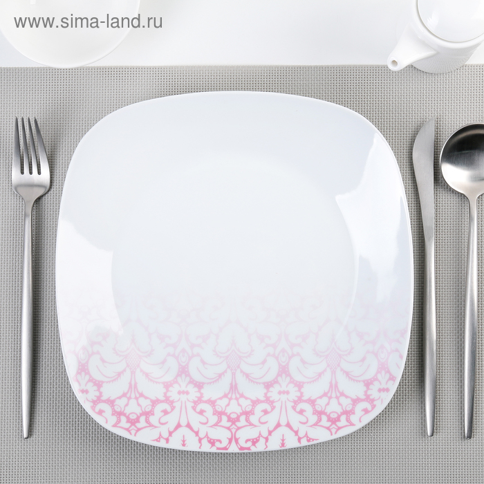 Тарелка керамическая обеденная «Бурлеск», d=27 см, цвет белый - Фото 1