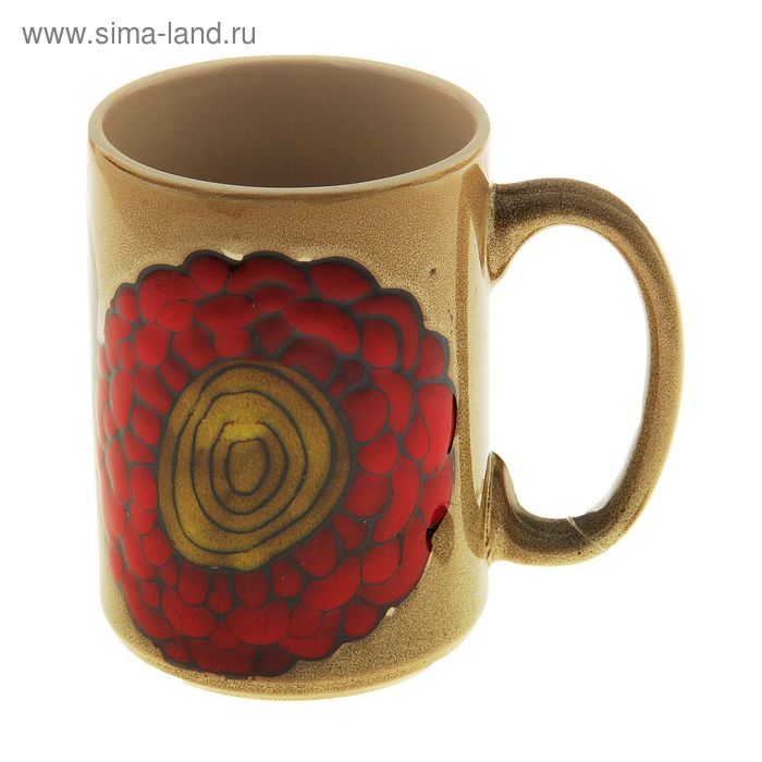 Кружка керамическая «Муран. Природа», 320 мл, цвет красный - Фото 1