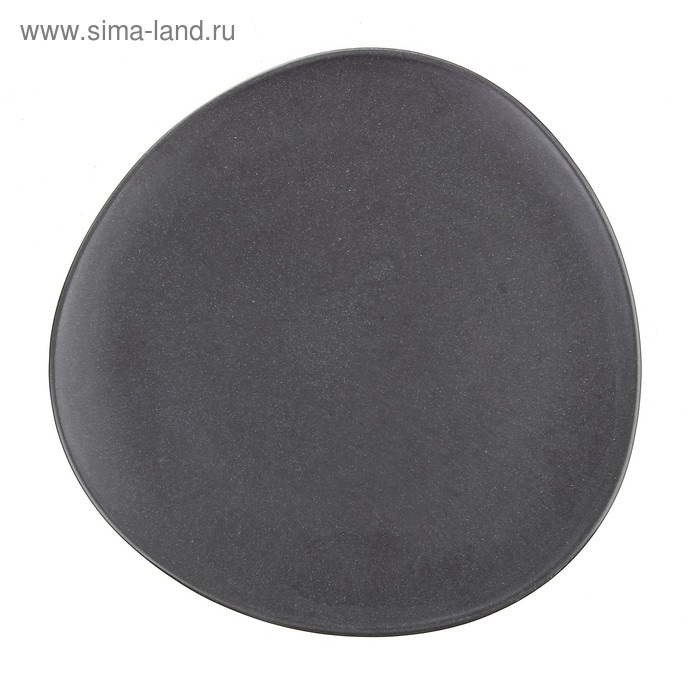 Тарелка обеденная 230 мм "Бамбуковый лес", треугольная, серая - Фото 1