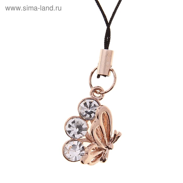 Подвеска д/сот стразы "Бабочка" - Фото 1