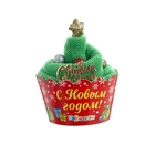 Полотенце сувенирное "Collorista" в стаканчике С новым годом 25 х 25 см микрофибра - Фото 1