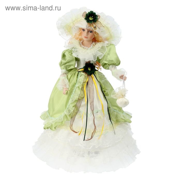 Кукла коллекционная "Леди в бело-салатовом" 61 см - Фото 1