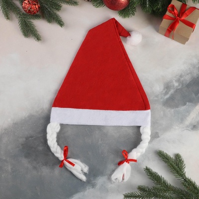 Колпак новогодний «Классика» 37×27 см, красный