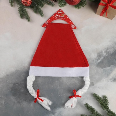 Колпак новогодний «Классика» 37×27 см, красный