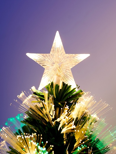 Ёлка светодиодная «Пучок» 60 см, диаметр нижнего яруса 37 см, 55 ПВХ веток