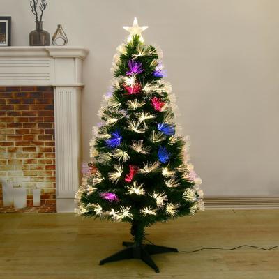 Искусственная ёлка с гирляндой Led «Зимнее волшебство. Пучок», 120 см, d нижнего яруса 65 см, 125 ПВХ веток отгибаются