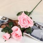 Цветы искусственные "Роза акварель" 75 см, розовый - фото 5824006