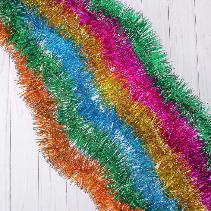 Мишура новогодняя №7, d-7 см, L-160 см, МИКС - Фото 1