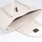 Сумка женская тоут на молнии, цвет молочный - фото 21194983