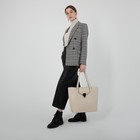 Сумка женская тоут на молнии, цвет молочный - фото 21194984