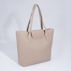 Сумка женская тоут на молнии, цвет бежевый - фото 21194992